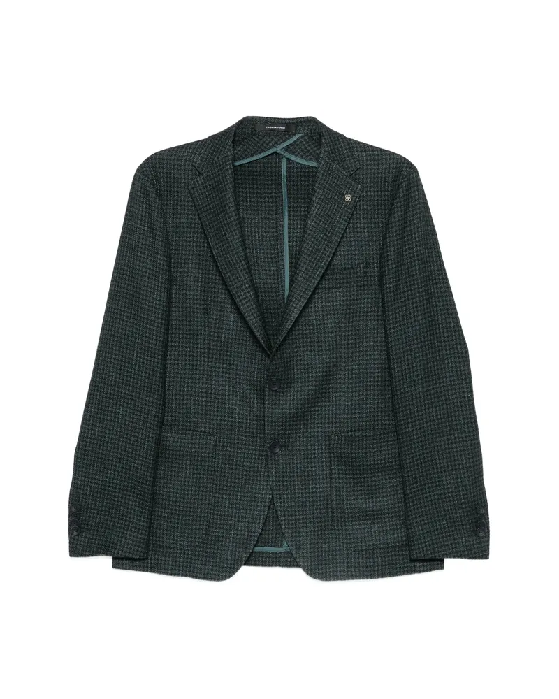 Tagliatore Houndstooth-pattern Blazer Green