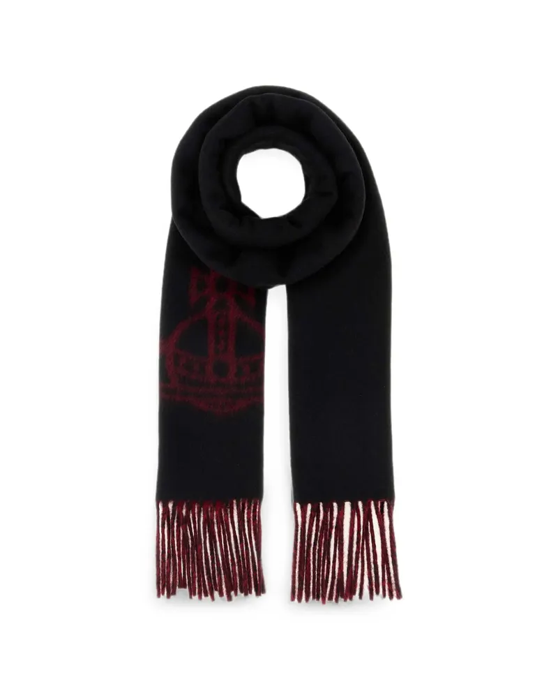 Vivienne Westwood Black Wool Scarf Black