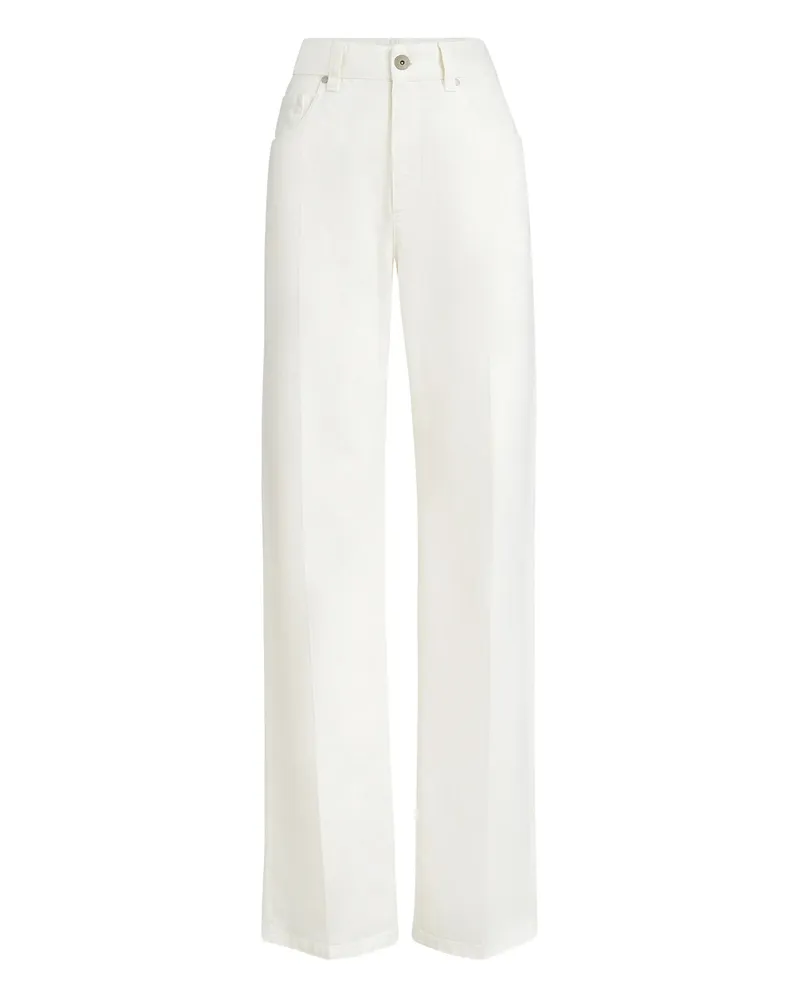 Brunello Cucinelli Monili-embellishment Trousers White