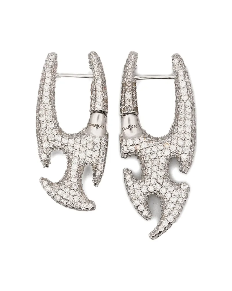 DARKAI Crystal-embellished Drop Earrings Silver