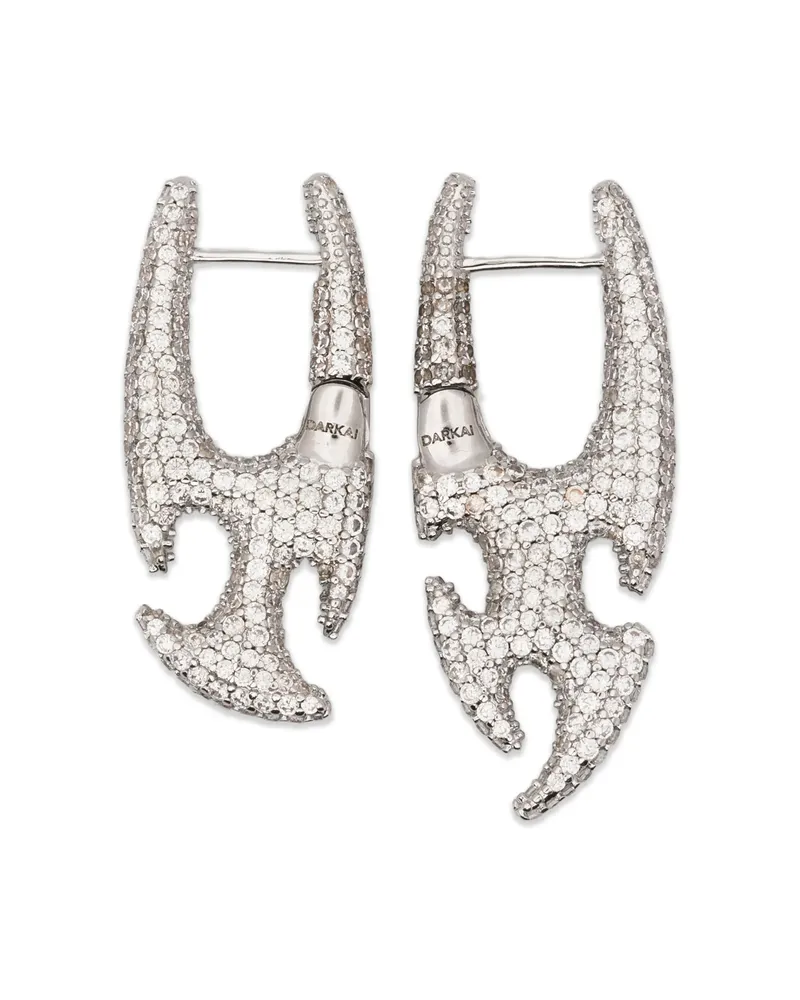 DARKAI Crystal-embellished Drop Earrings Silver