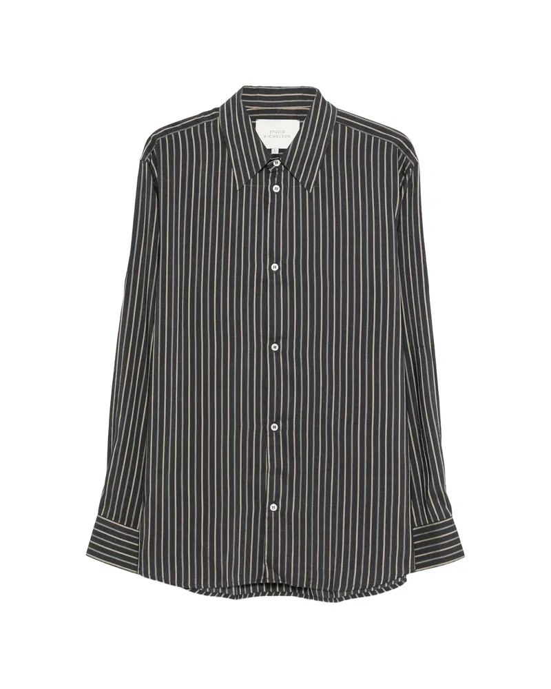 Studio Nicholson Striped Button Shirt Black