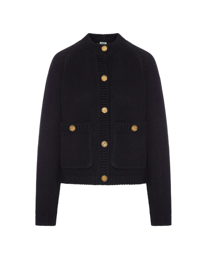 Totême Button-up Chunky-knit Cardigan Black