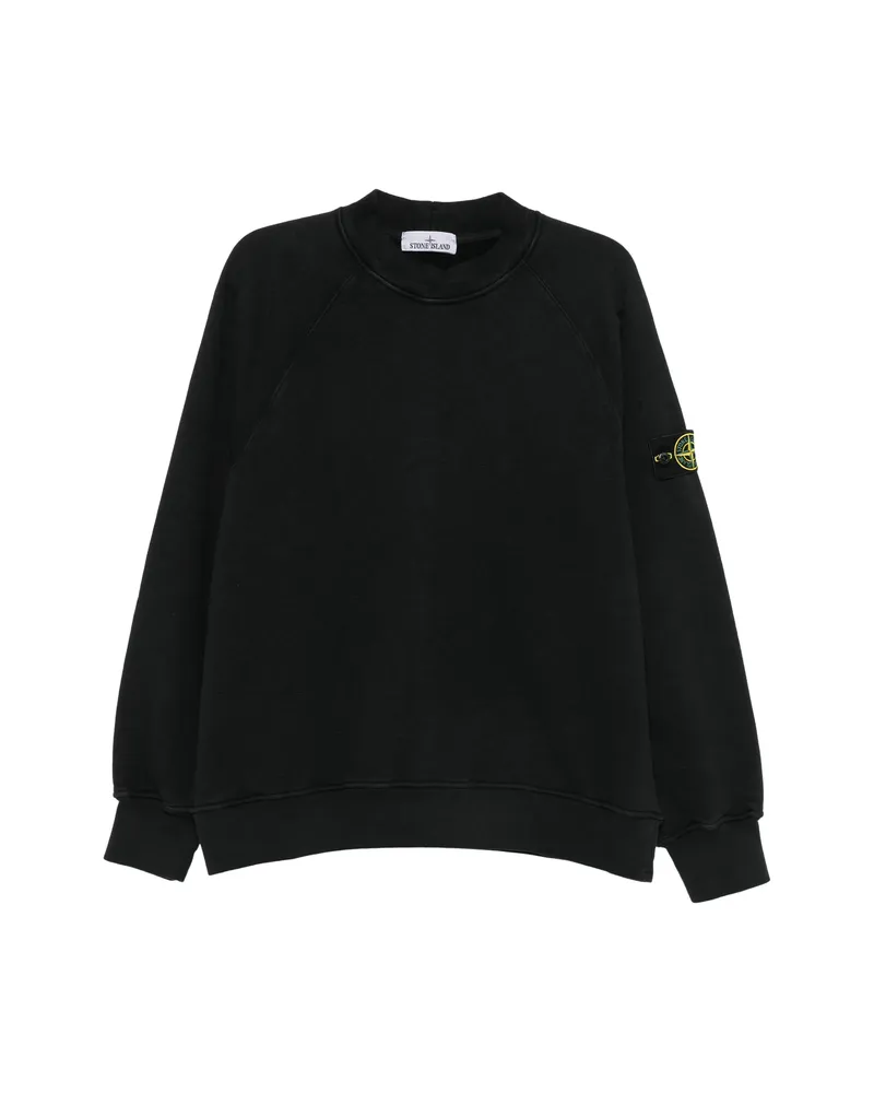 Stone Island Compass-patch Raglan-sleeve Sweater Black