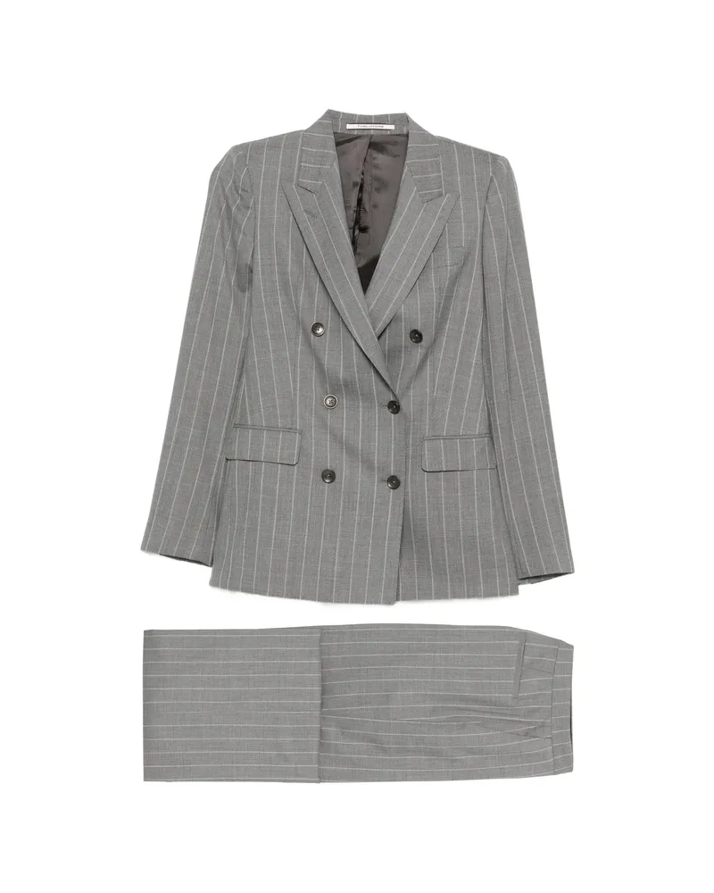 Tagliatore Pinstripe Double-breasted Suit Grey