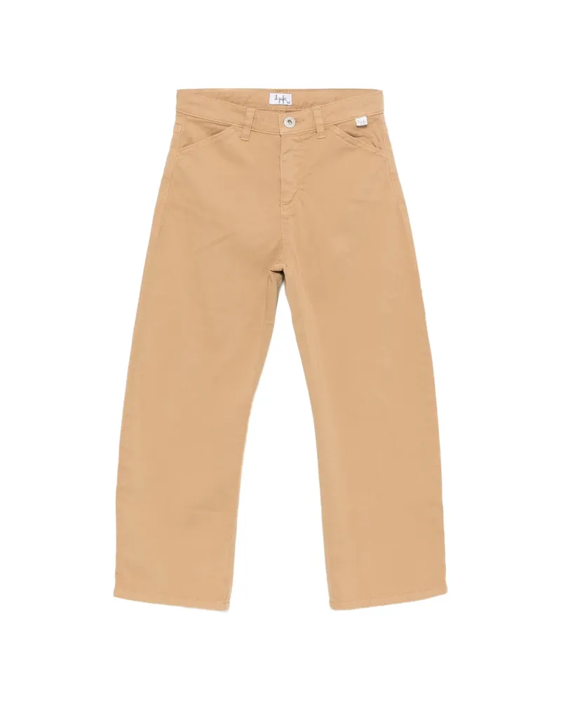 Il Gufo Straight-leg Cotton Trousers Neutrals