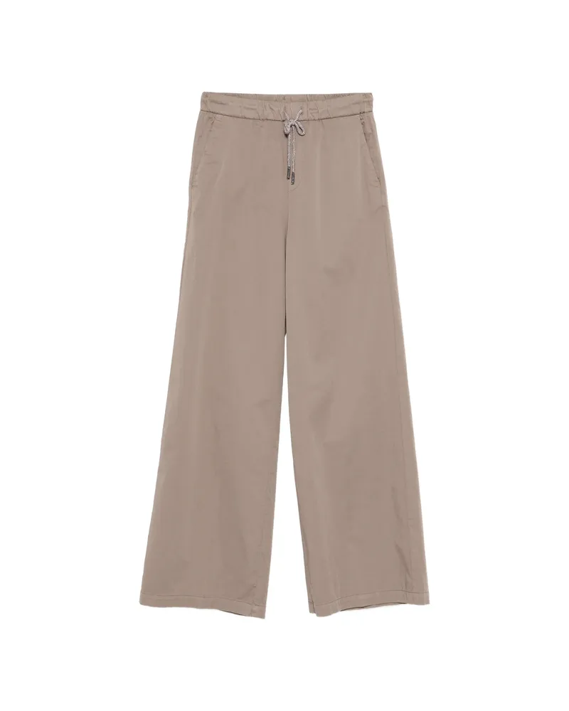 PANICALE Cashmere Drawstring Trousers Brown