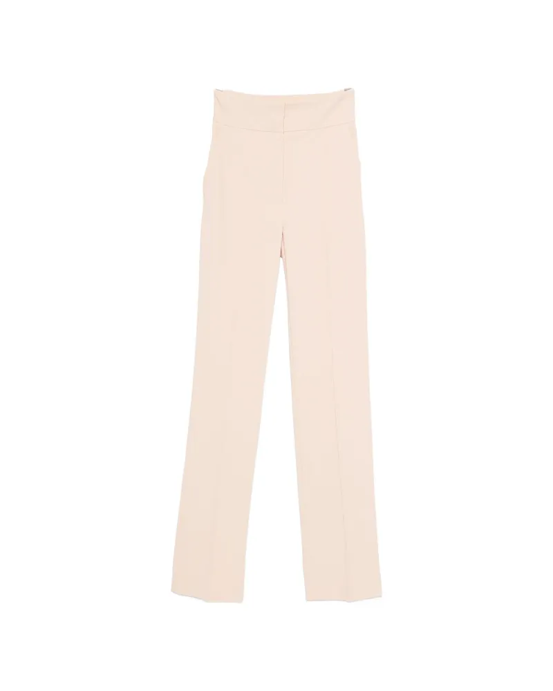 Elisabetta Franchi High-waisted Flared Trousers Neutrals