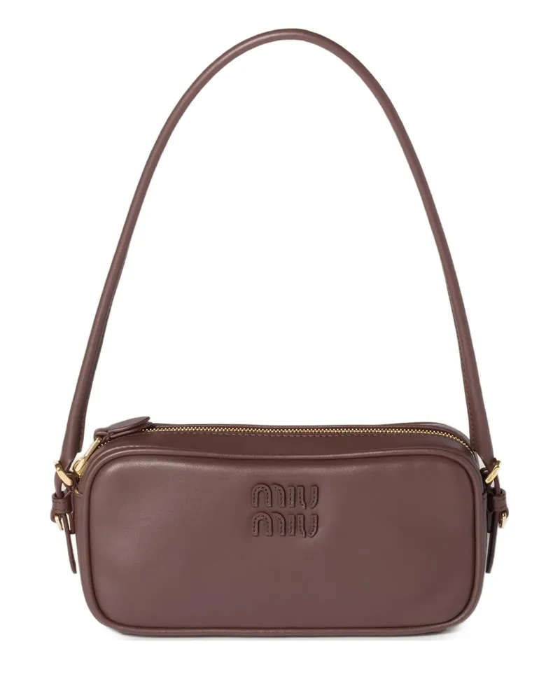 Miu Miu Leather Shoulder Bag Brown