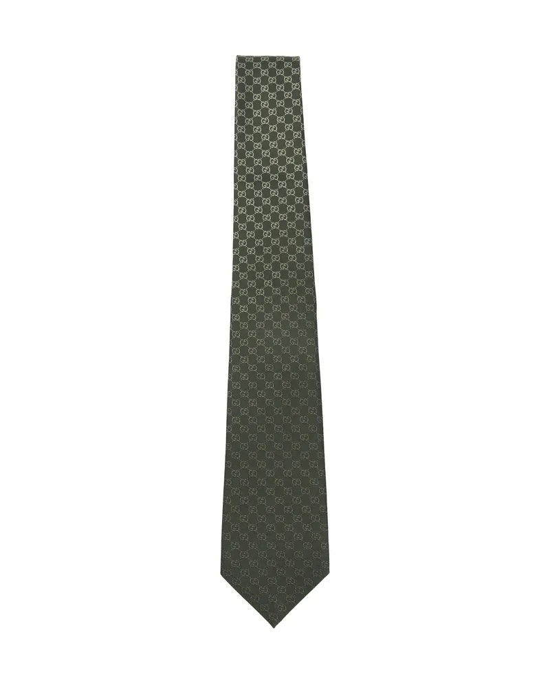 Gucci Monogram Tie Green