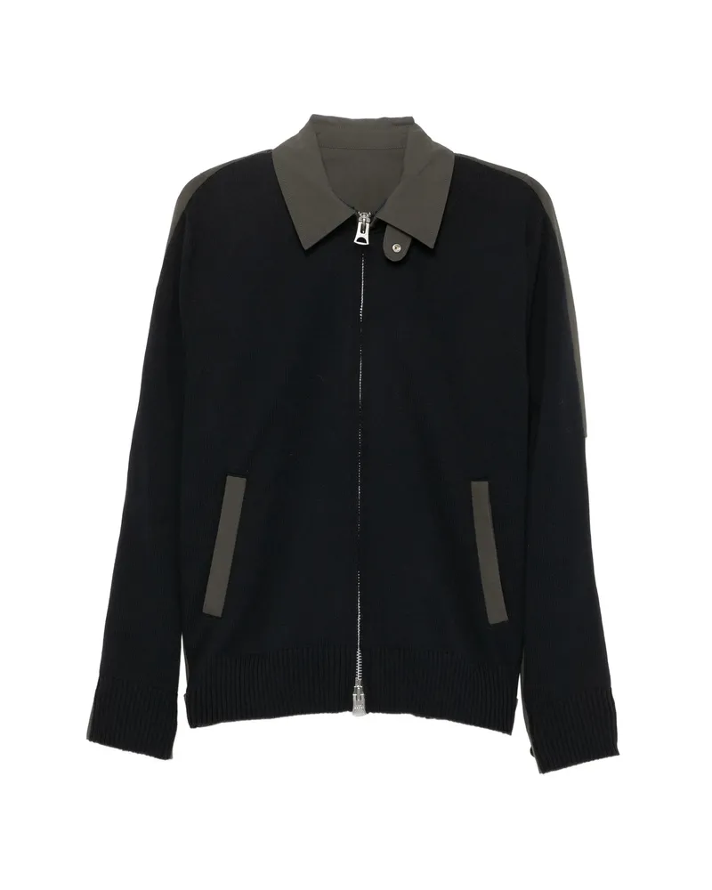 Sacai Weathercloth X Knit Blouson Blue