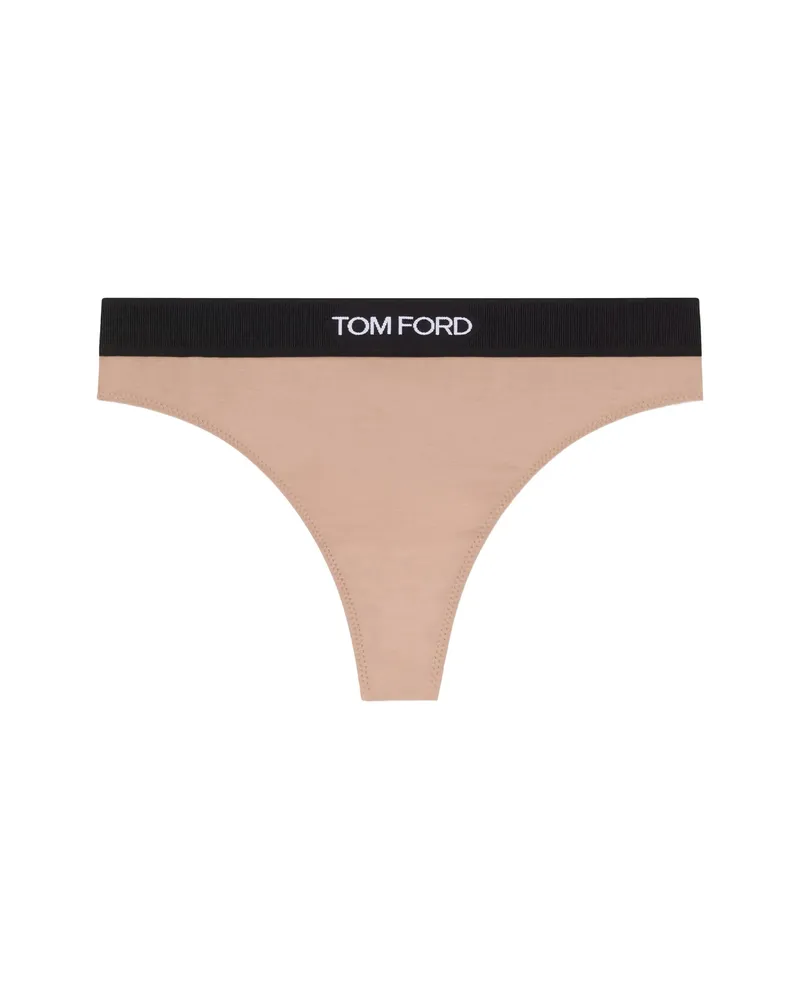 Tom Ford Logo-print Thong Pink