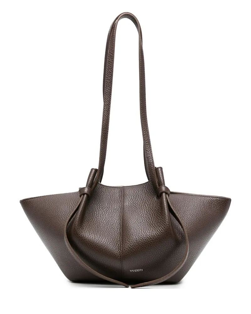 YUZEFI Mochi Leather Shoulder Bag Brown