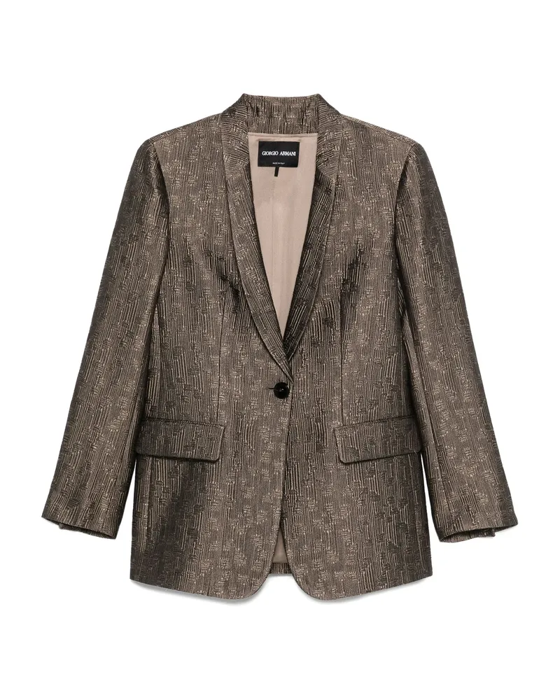 Giorgio Armani Single-button Blazer Brown
