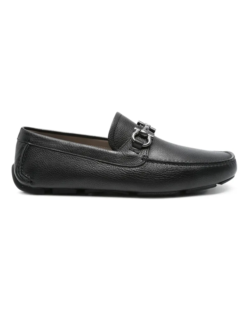 Ferragamo Parigi Slip-on Leather Loafers Black