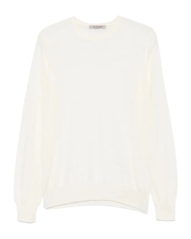 La Fileria Crew-neck Wool Sweater White