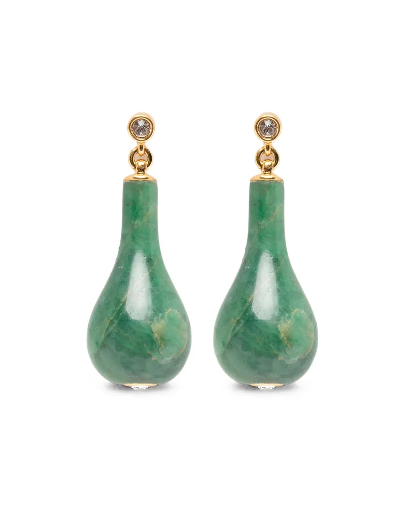 Totême Jade Drop-design Earrings Gold