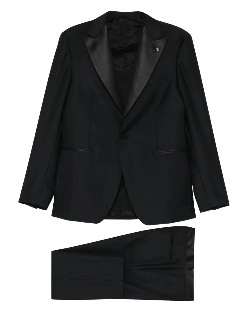 Tagliatore Peak-lapel Suit (pack Of Three Black