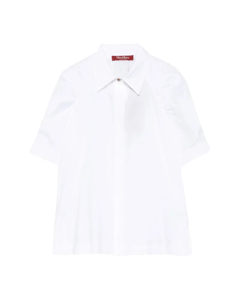 Max Mara Tamore Puff-sleeve Shirt White