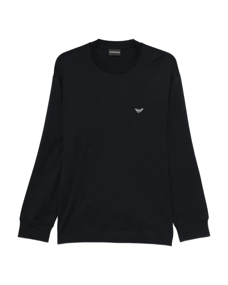 Emporio Armani Logo-patch Sweatshirt Blue