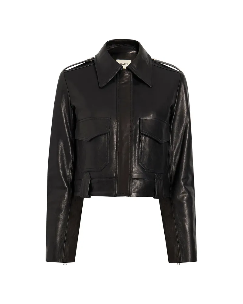 KHAITE The Cordelia Leather Jacket Black