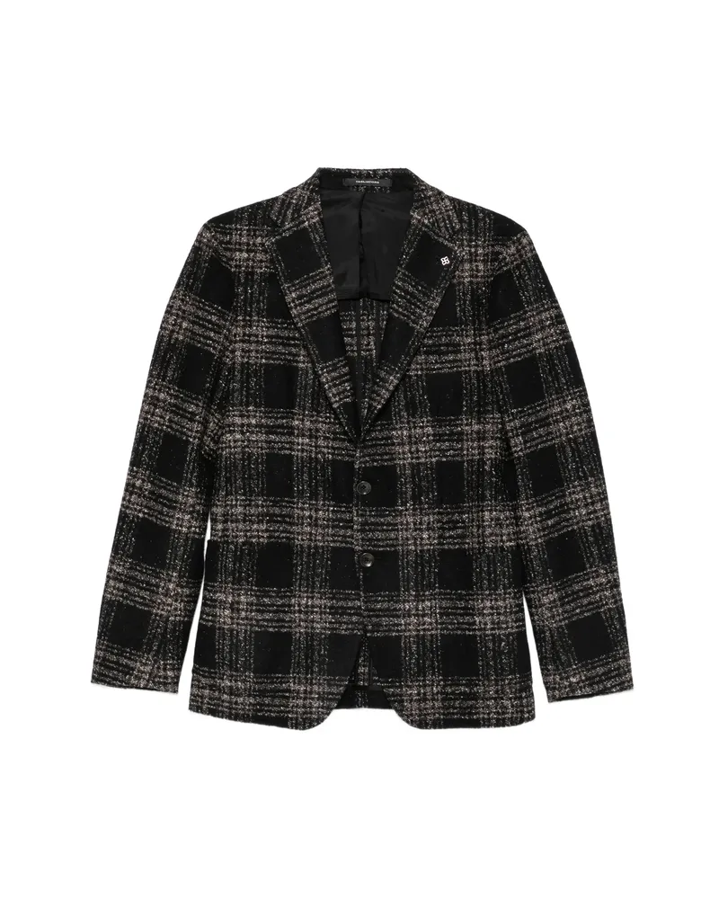 Tagliatore Check-pattern Single-breasted Blazer Black