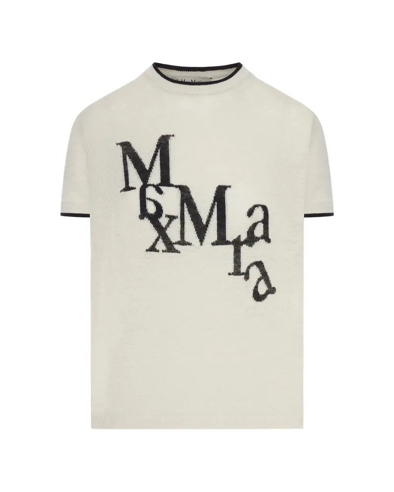 Max Mara Logo-print T-shirt Neutrals