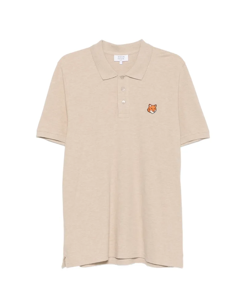 Kitsuné Fox Head Patch Polo Shirt Neutrals