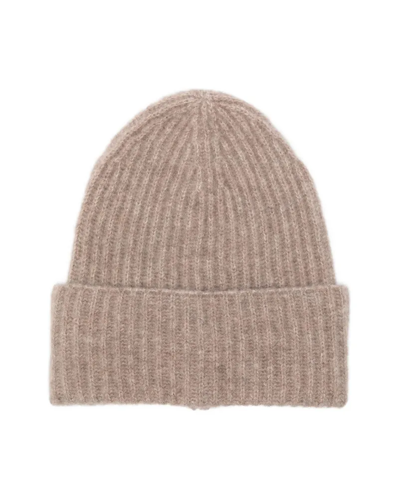 Roberto Collina Ribbed Beanie Neutrals