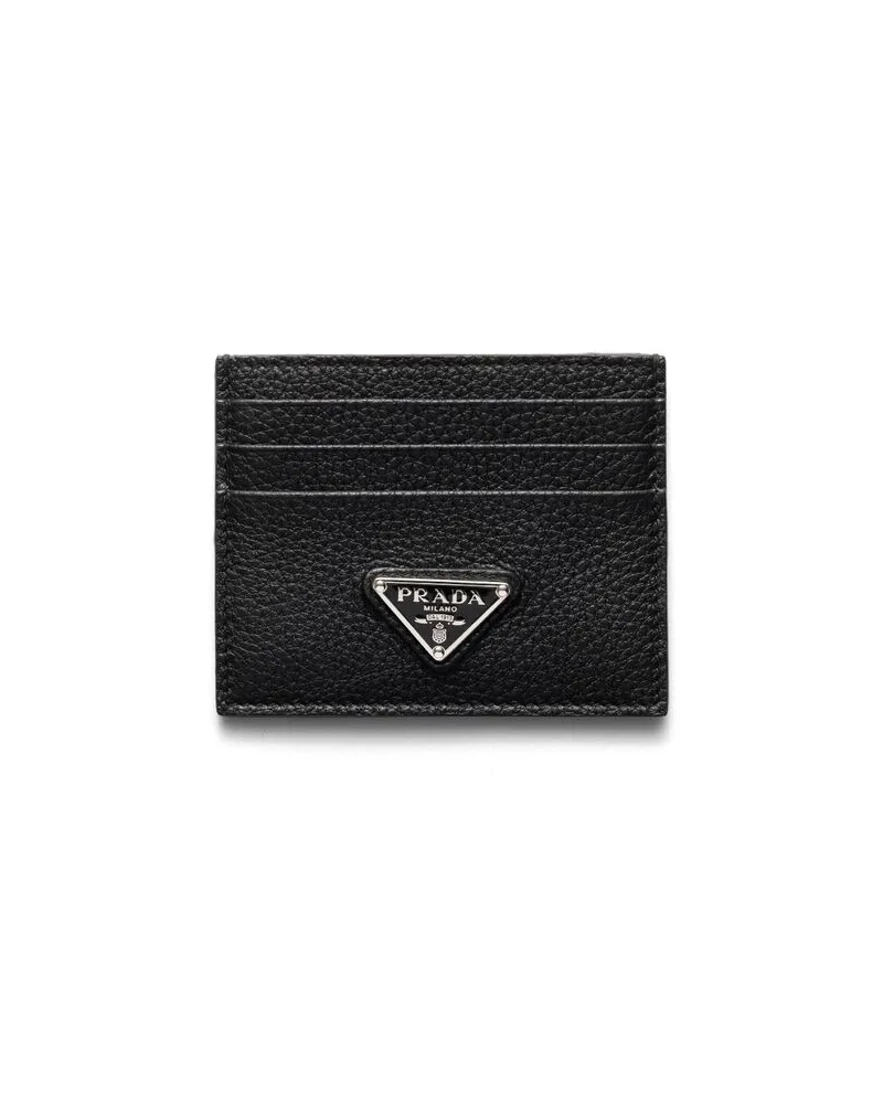 Prada Leather Card Holder Black