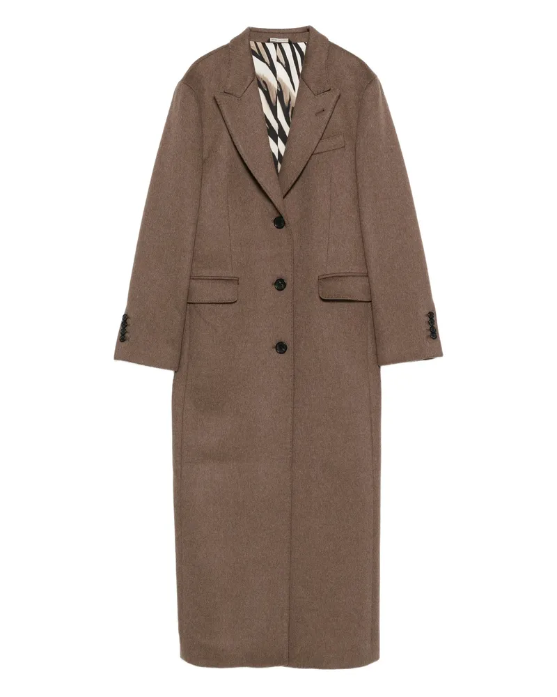ERALDO Single-breasted Coat Brown