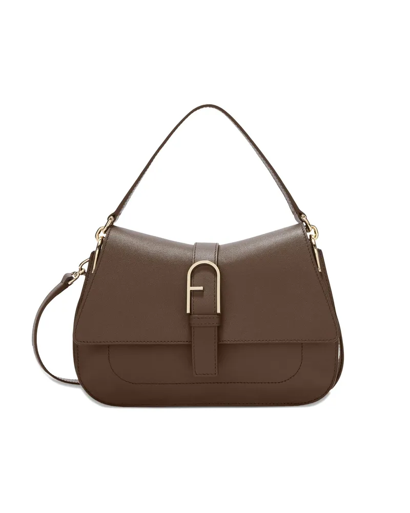Furla Leather Satchel Bag Brown