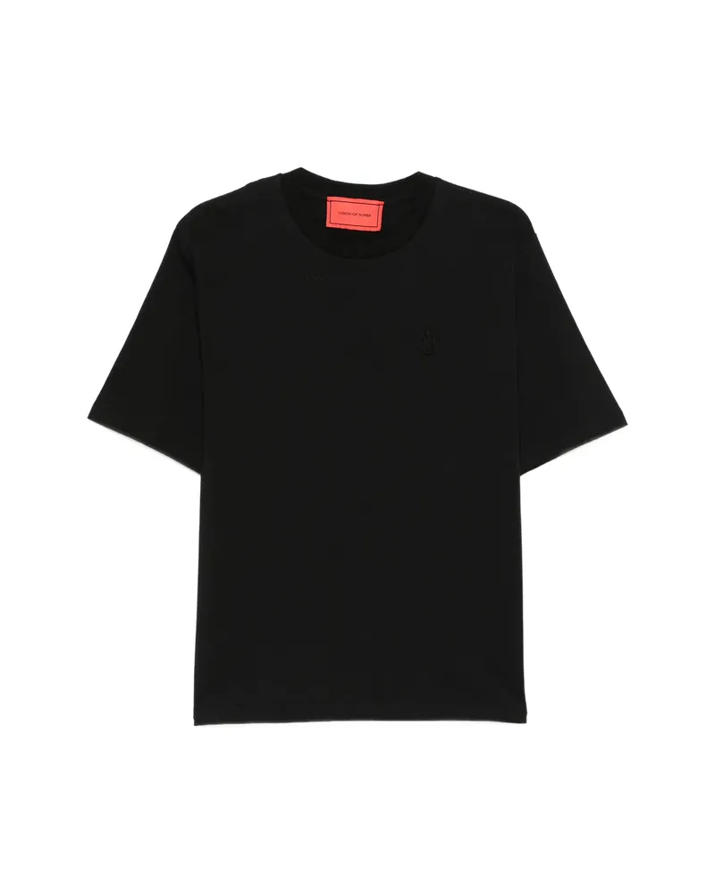 Vision Of Super Crew-neck Embossed T-shirt Black