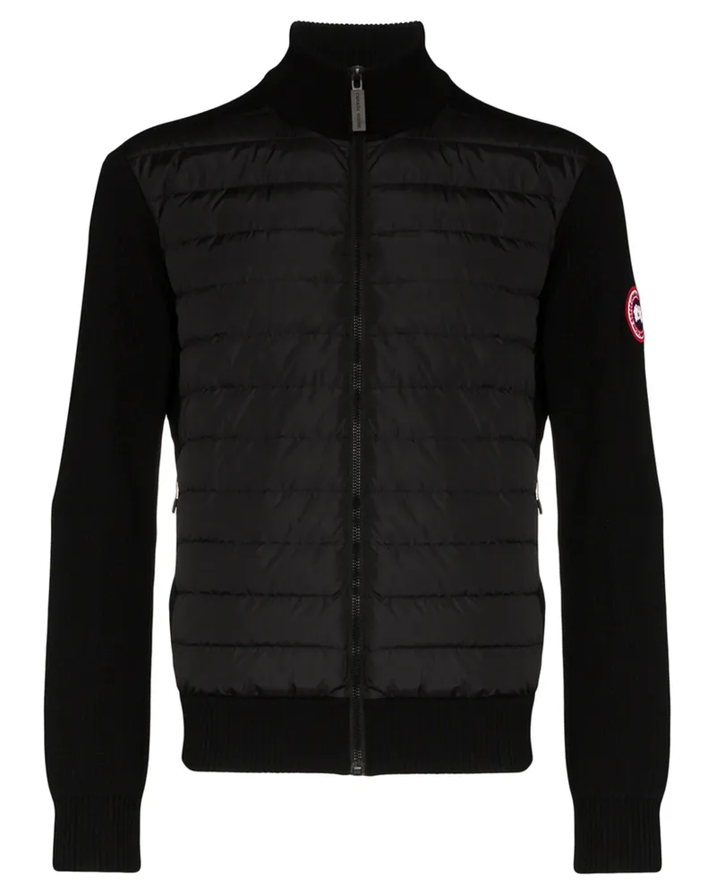 Canada Goose Hybridge Wool-panelled Padded Jacket Black