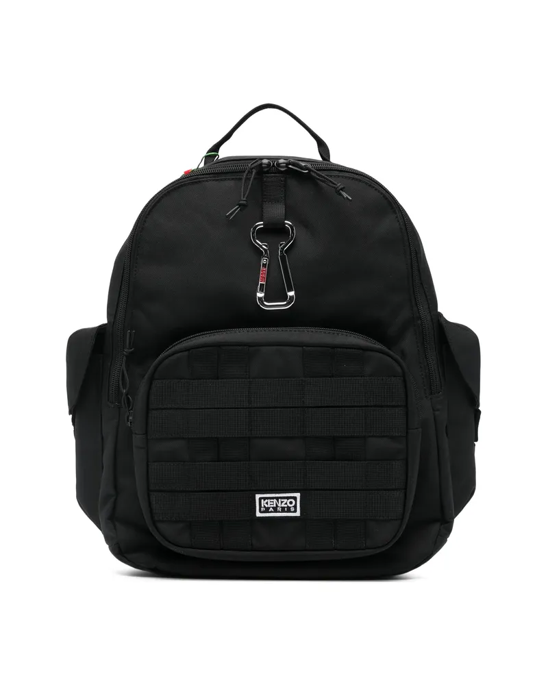 Kenzo Logo-embroidered Backpack Black