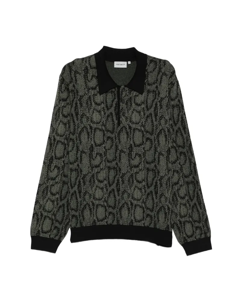 Carhartt WIP Snake-print Polo Shirt Green