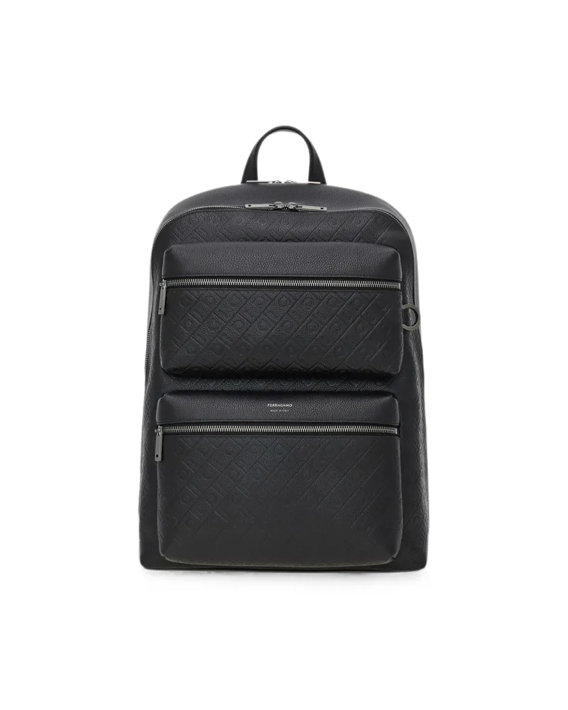 Ferragamo Monogram Backpack Black