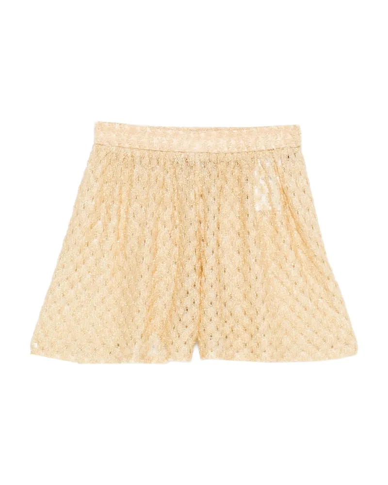 Missoni Lace Short Shorts Yellow
