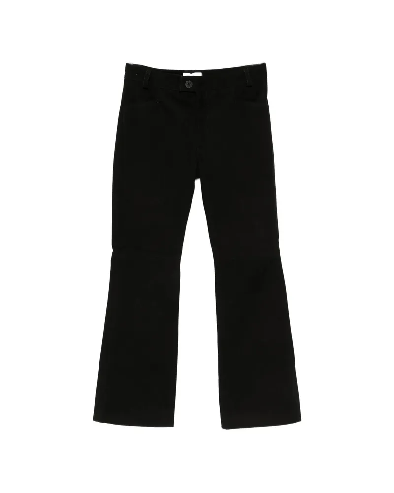 Ernest W. Baker Suede Flared Trousers Black
