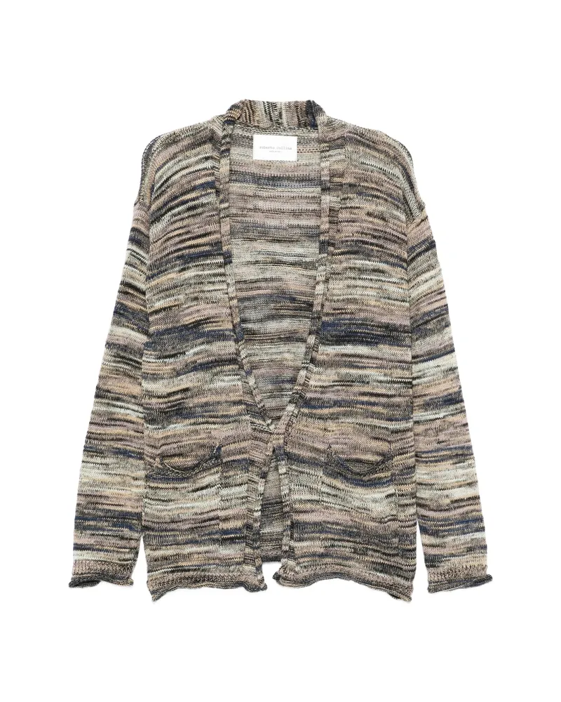 Roberto Collina Striped Cardigan Neutrals