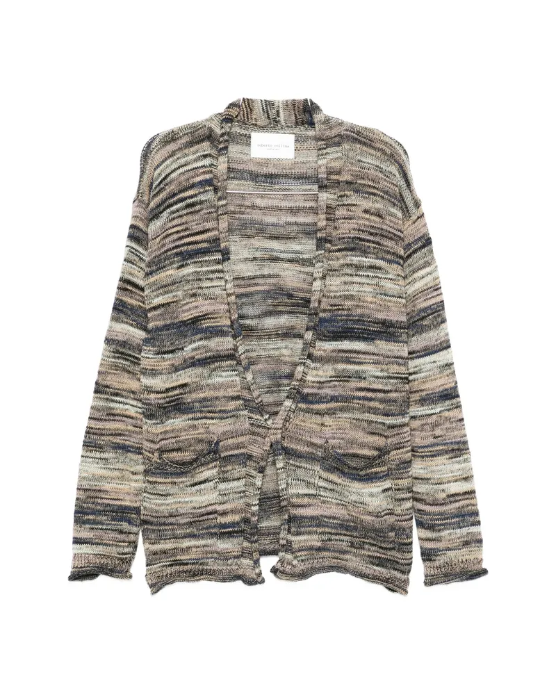 Roberto Collina Striped Cardigan Neutrals