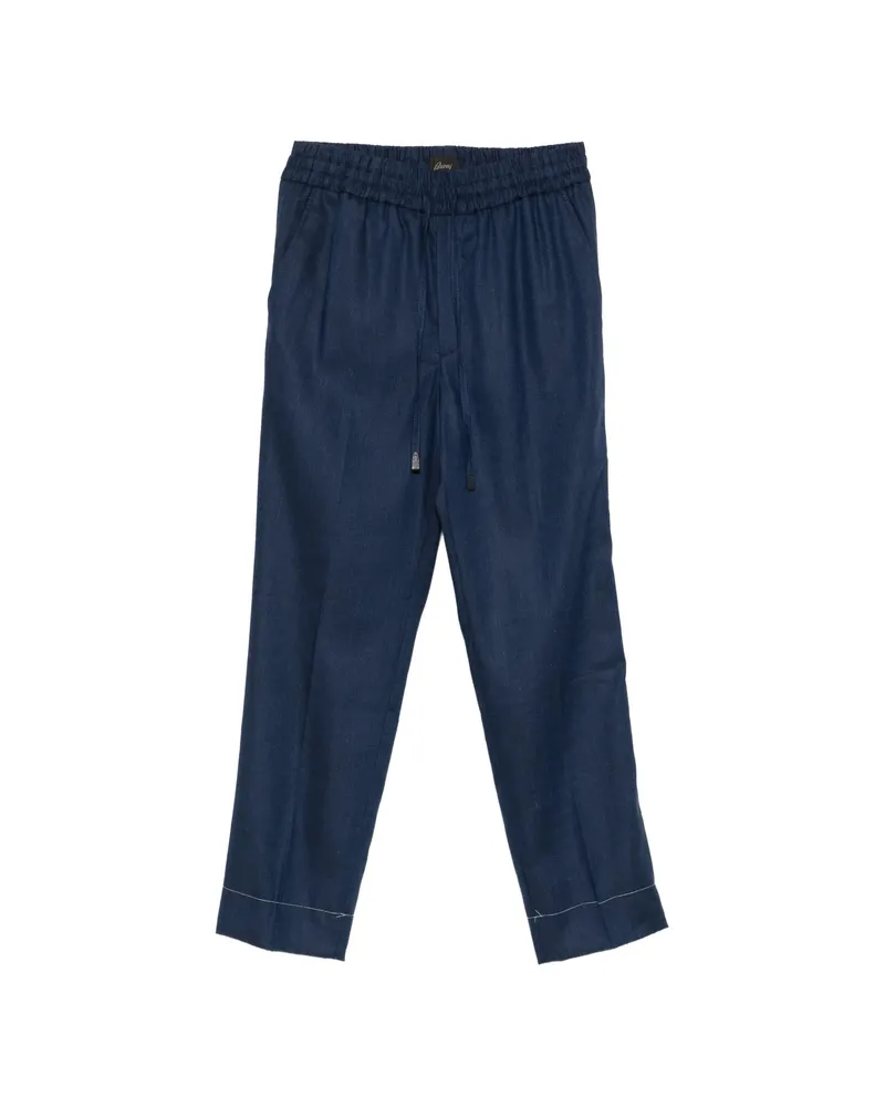 Brioni Drawstring Trousers Blue