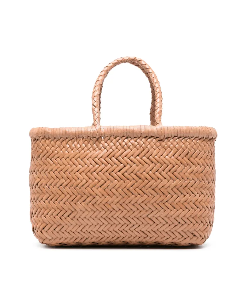 Dragon Diffusion Flat Gora Leather Tote Bag Neutrals