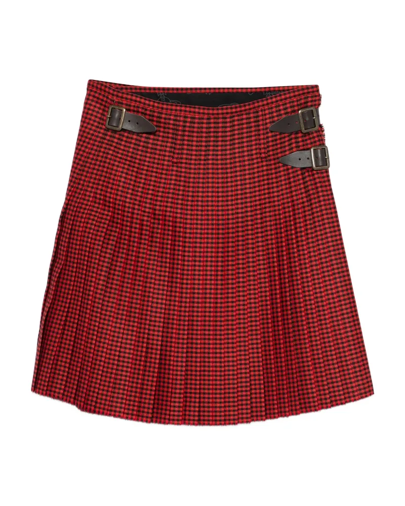 Vivienne Westwood Buckled Plaid Kilt Red