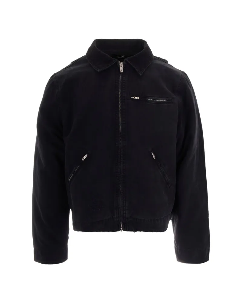REPRESENT Corduroy-collar Frayed-edges Jacket Black