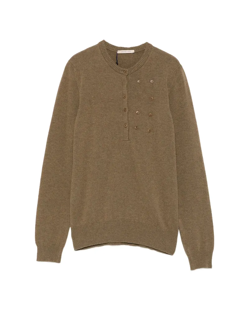 Paloma Wool Button-embellished Knitted Sweater Green