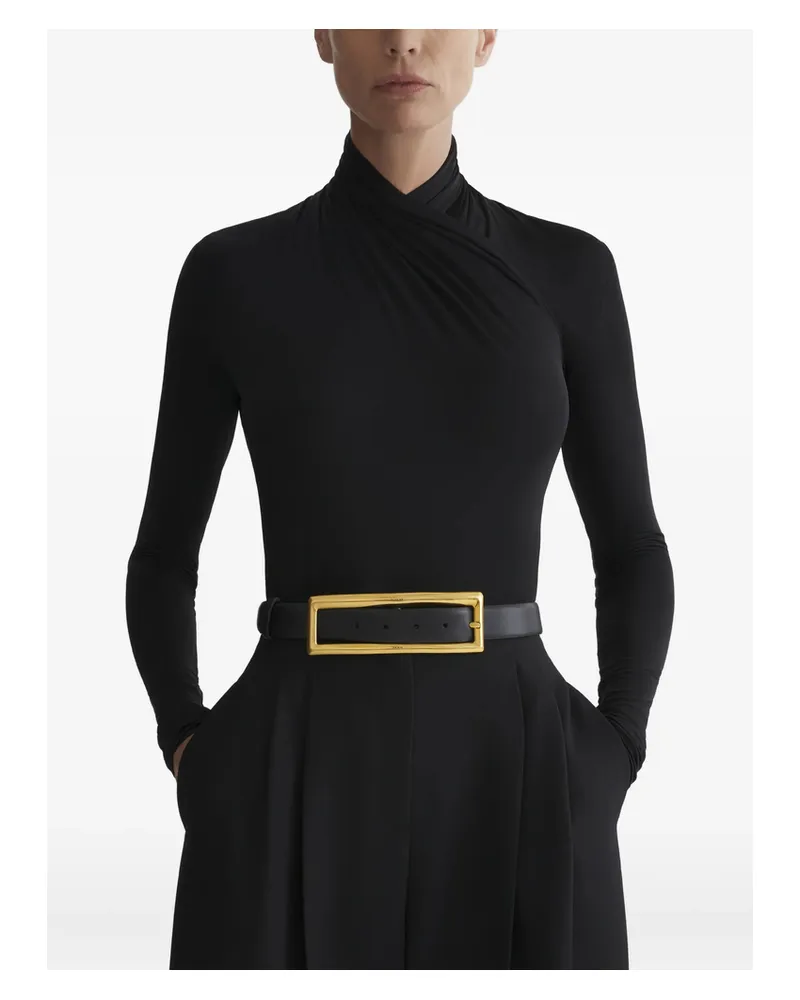 Thierry Mugler Draped Top Black