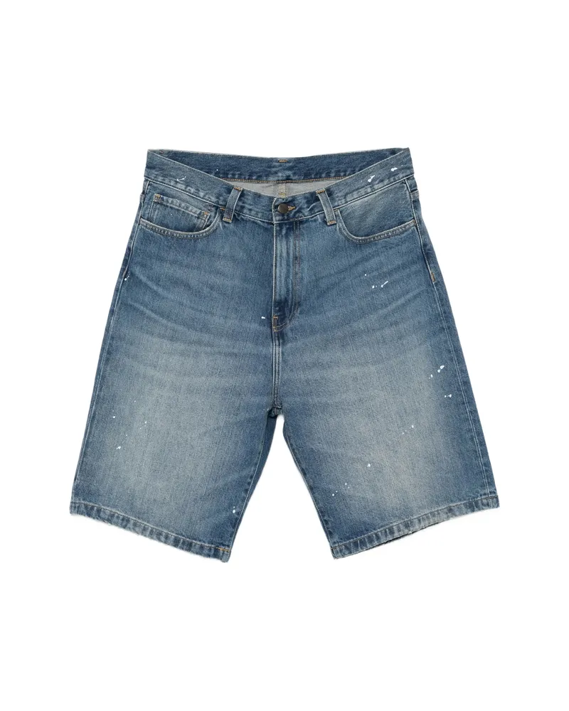 Carhartt WIP Landon Paint-splatter Shorts Blue