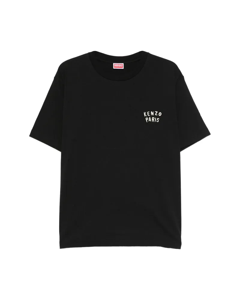 Kenzo Logo-embroidered T-shirt Black