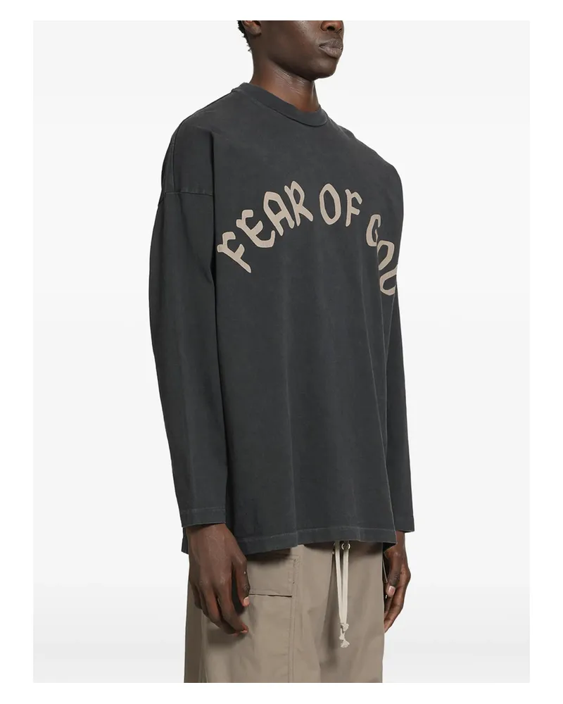 Fear of God Logo-print Long-sleeved T-shirt Black